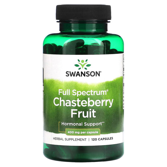 Swanson-Full Spectrum Chasteberry Fruit-400 mg-120 Capsules