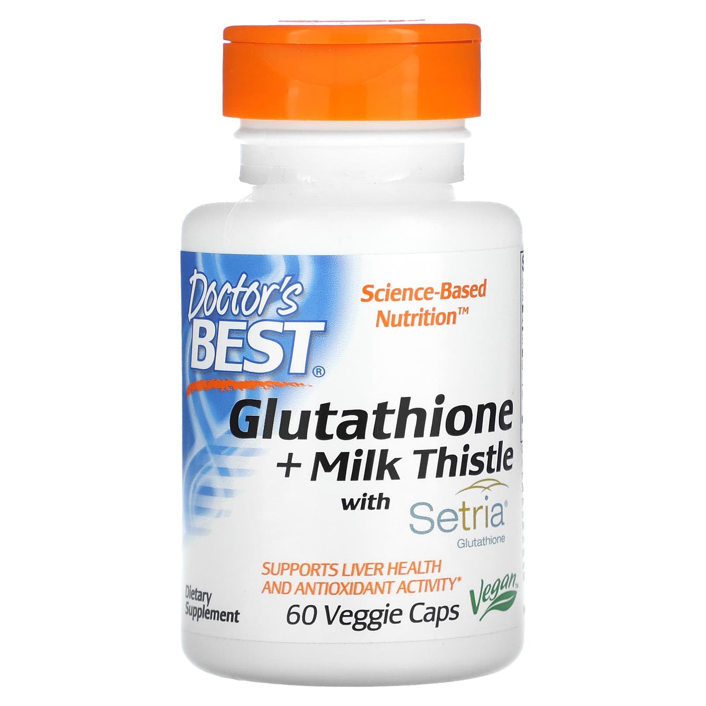 Doctor's Best-Glutathione + Milk Thistle -60 Veggie Caps