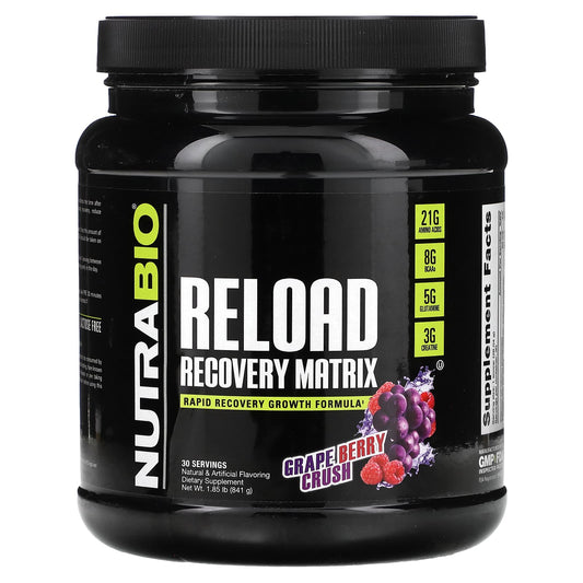 NutraBio-Reload Recovery Matrix-Grape Berry Crush-1.85 lb (841 g)