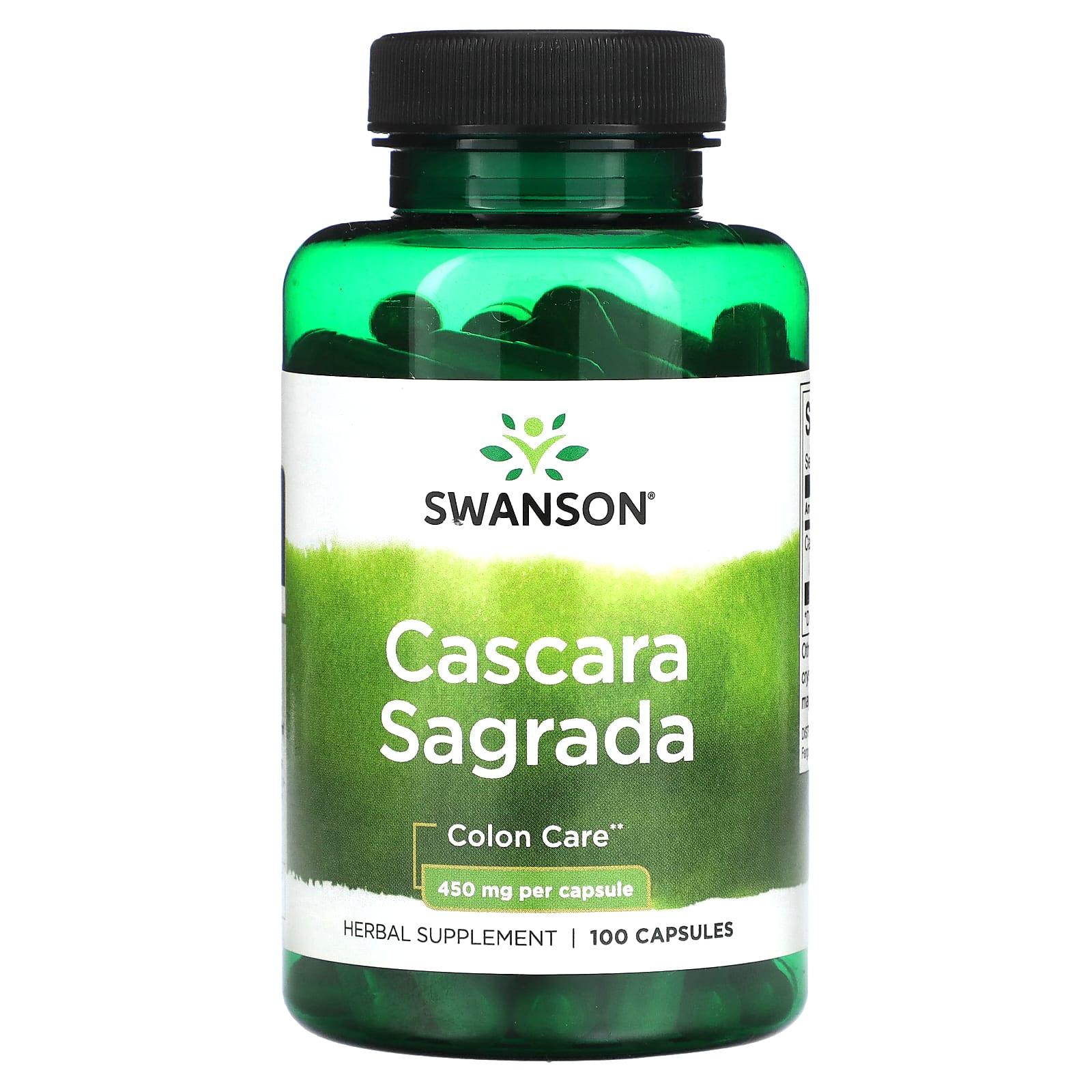 Swanson-Cascara Sagrada-450 mg-100 Capsules