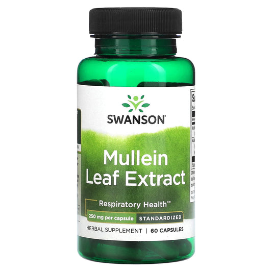 Swanson-Mullein Leaf Extract-250 mg-60 Capsules