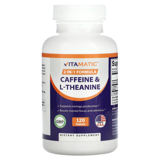 Vitamatic-Caffeine & L-Theanine-120 Tablets