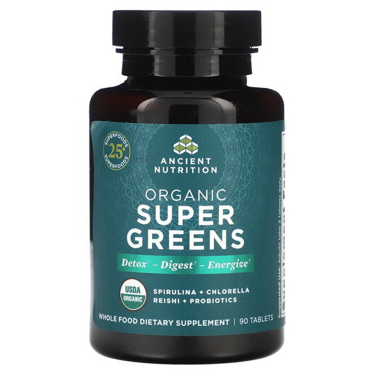 Ancient Nutrition-Organic Super Greens-90 Tablets