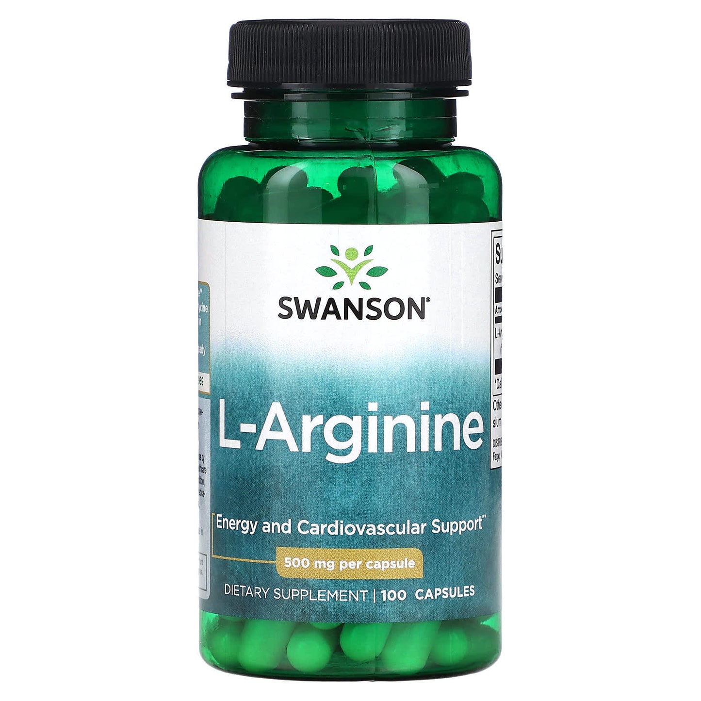 Swanson-L-Arginine-500 mg-100 Capsules