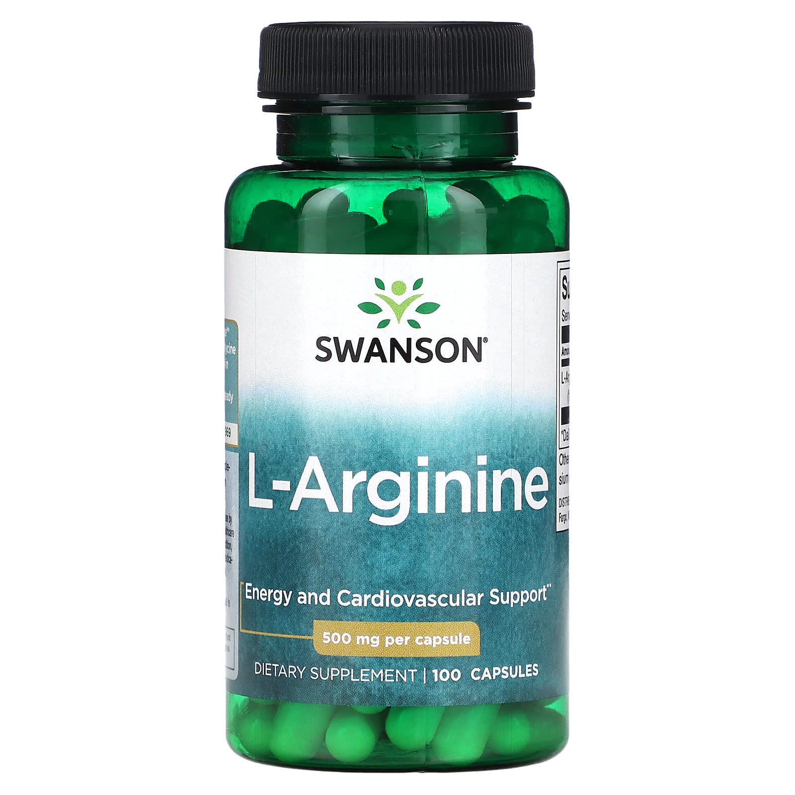 Swanson-L-Arginine-500 mg-100 Capsules