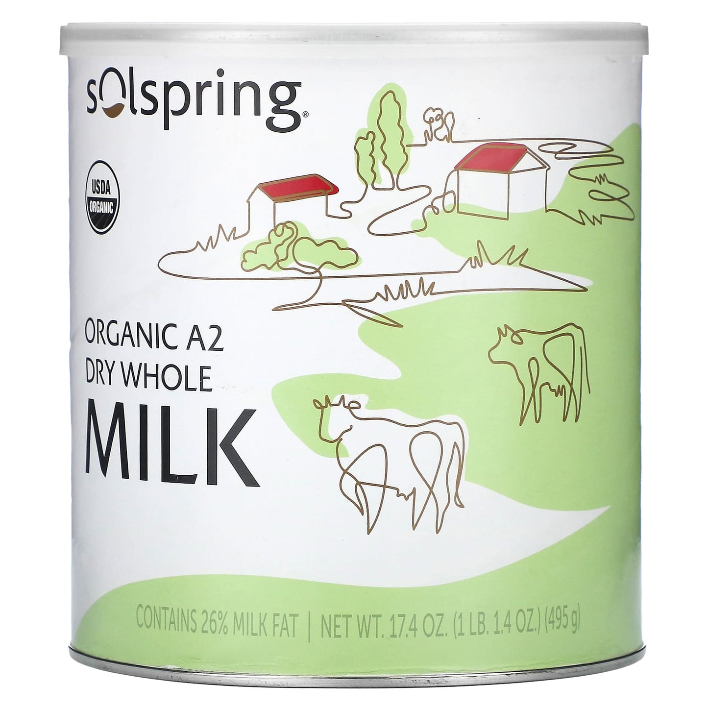 Dr. Mercola-Solspring-Organic A2 Dry Whole Milk-17.4 oz (495 g)