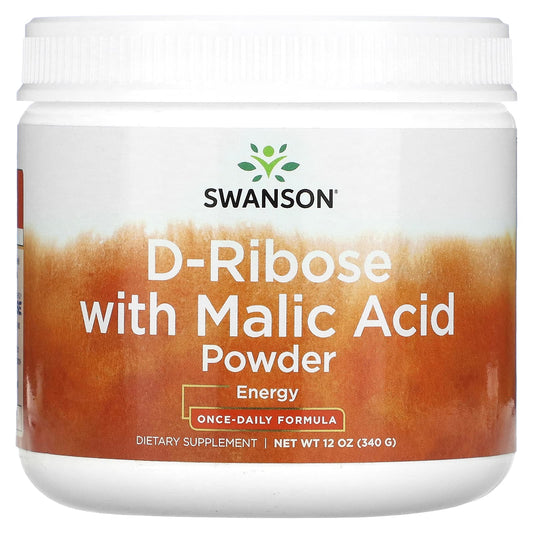 Swanson-D-Ribose With Malic Acid Powder-12 oz (340 g)