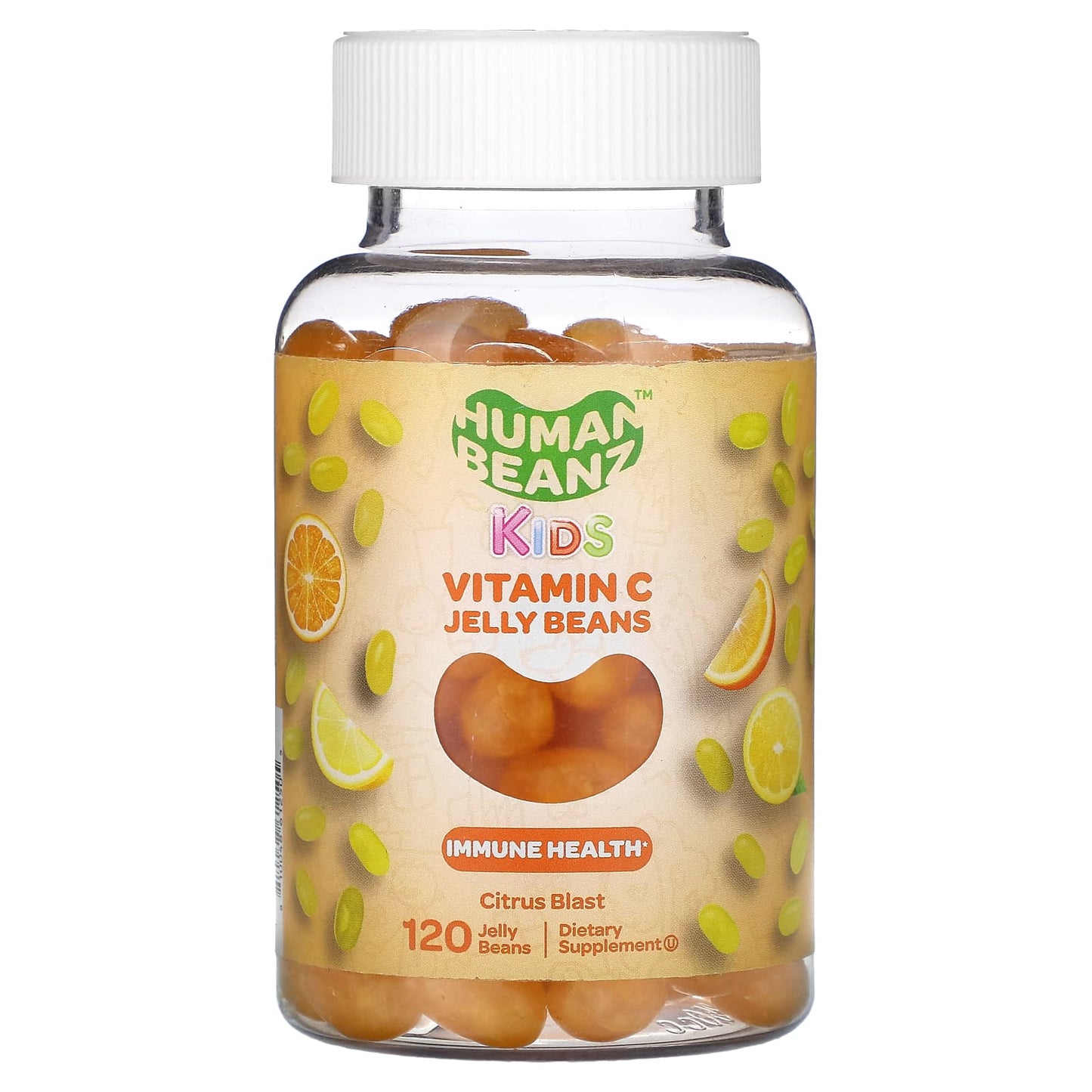 Human Beanz-Kids-Vitamin C Jelly Beans-Citrus Blast -120 Jelly Beans