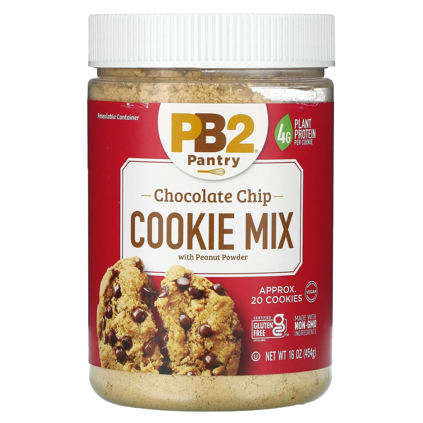 PB2 Foods-Chocolate Chip Cookie Mix with Peanut Powder-16 oz (454 g)