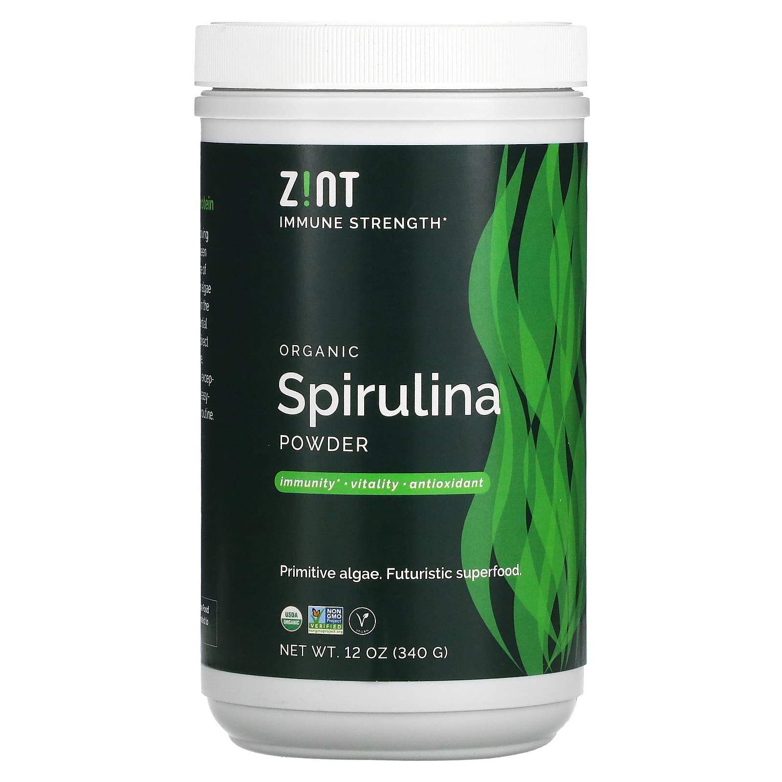 Zint-Organic Spirulina Powder-12 oz (340 g)