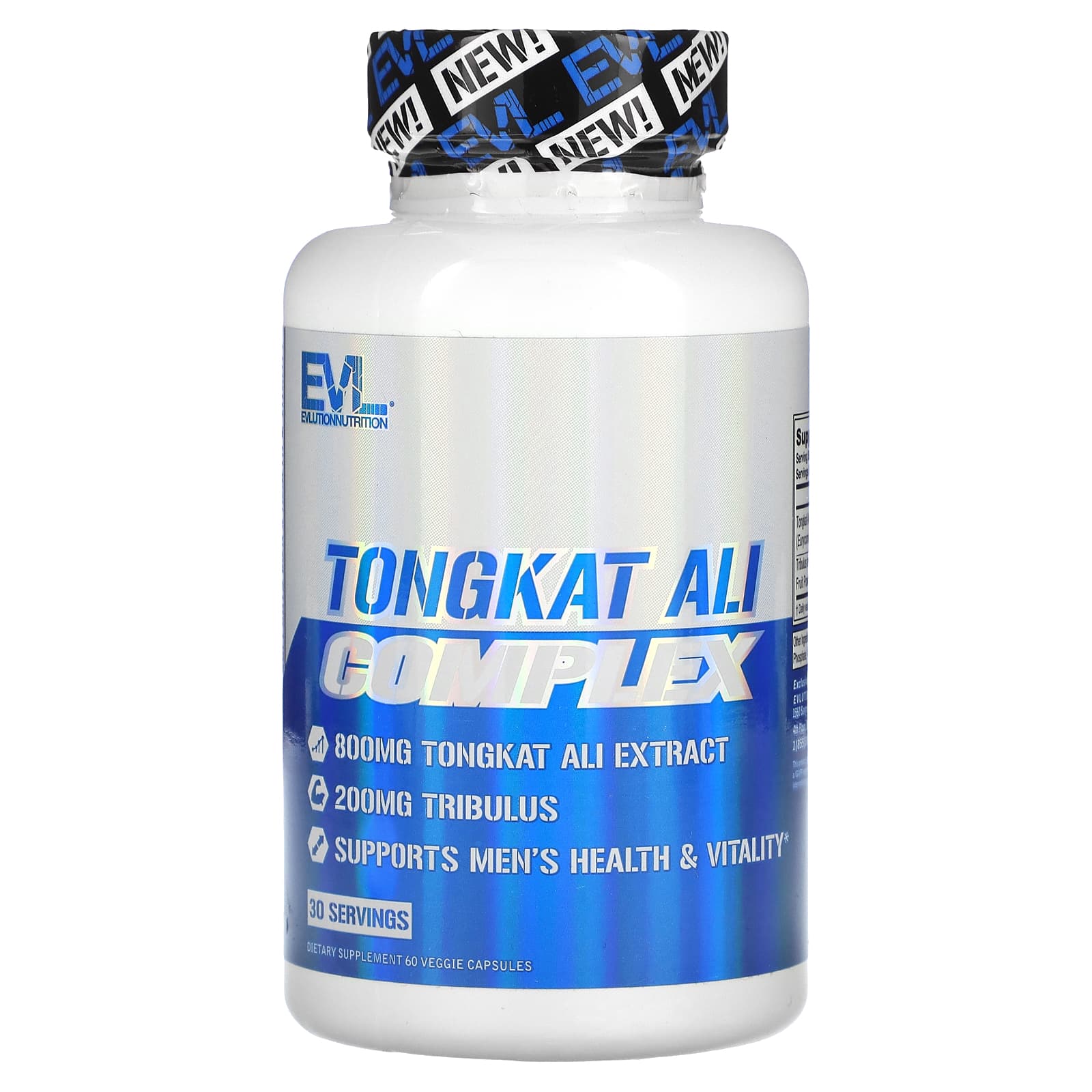 EVLution Nutrition-Tongkat Ali Complex-800 mg-60 Veggie Capsules (400 mg per Capsule)