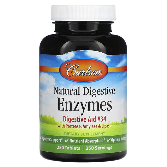 Carlson-Natural Digestive Enzymes-250 Tablets