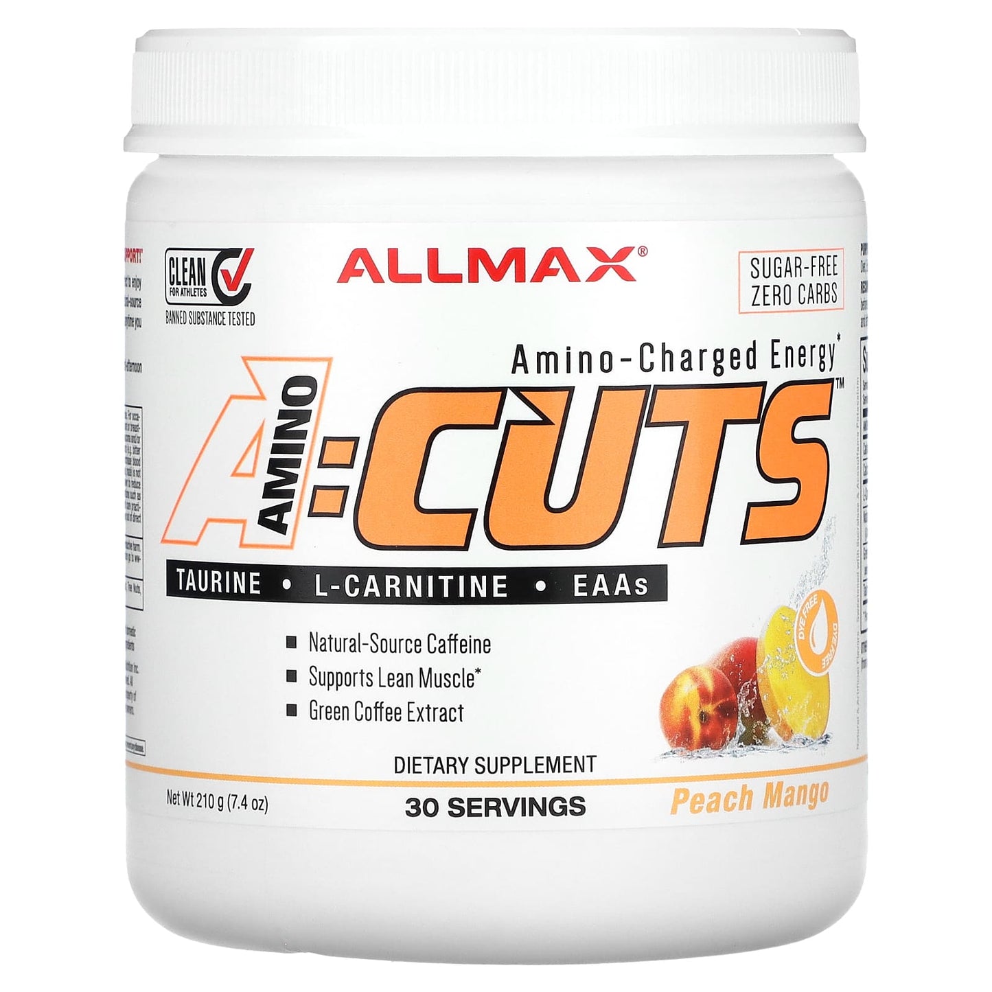 ALLMAX-AMINOCUTS-Peach Mango-7.4 oz (210 g)