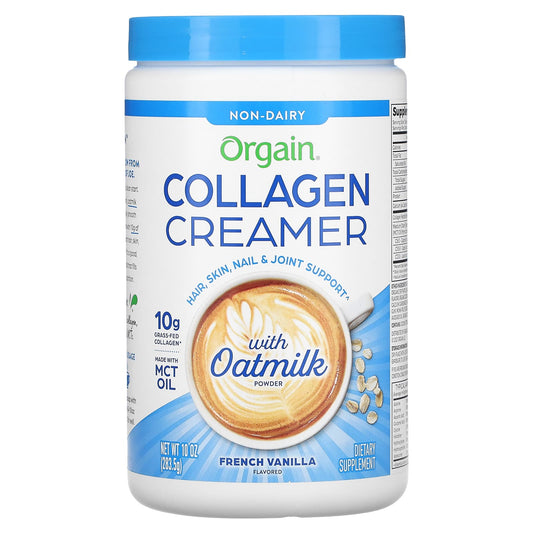 Orgain-Collagen Creamer with Oatmilk Powder-French Vanilla-10 oz (283.5 g)