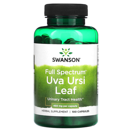 Swanson-Full Spectrum Uva Ursi Leaf-450 mg-100 Capsules