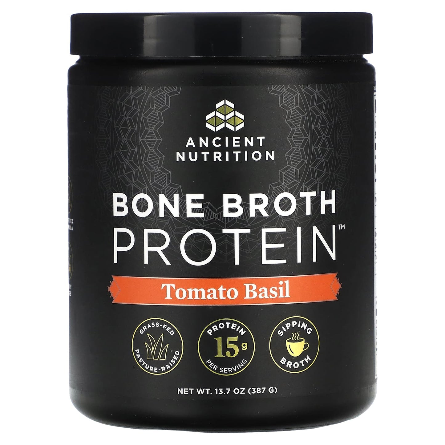 Ancient Nutrition-Bone Broth Protein-Tomato Basil-13.7 oz (387 g)