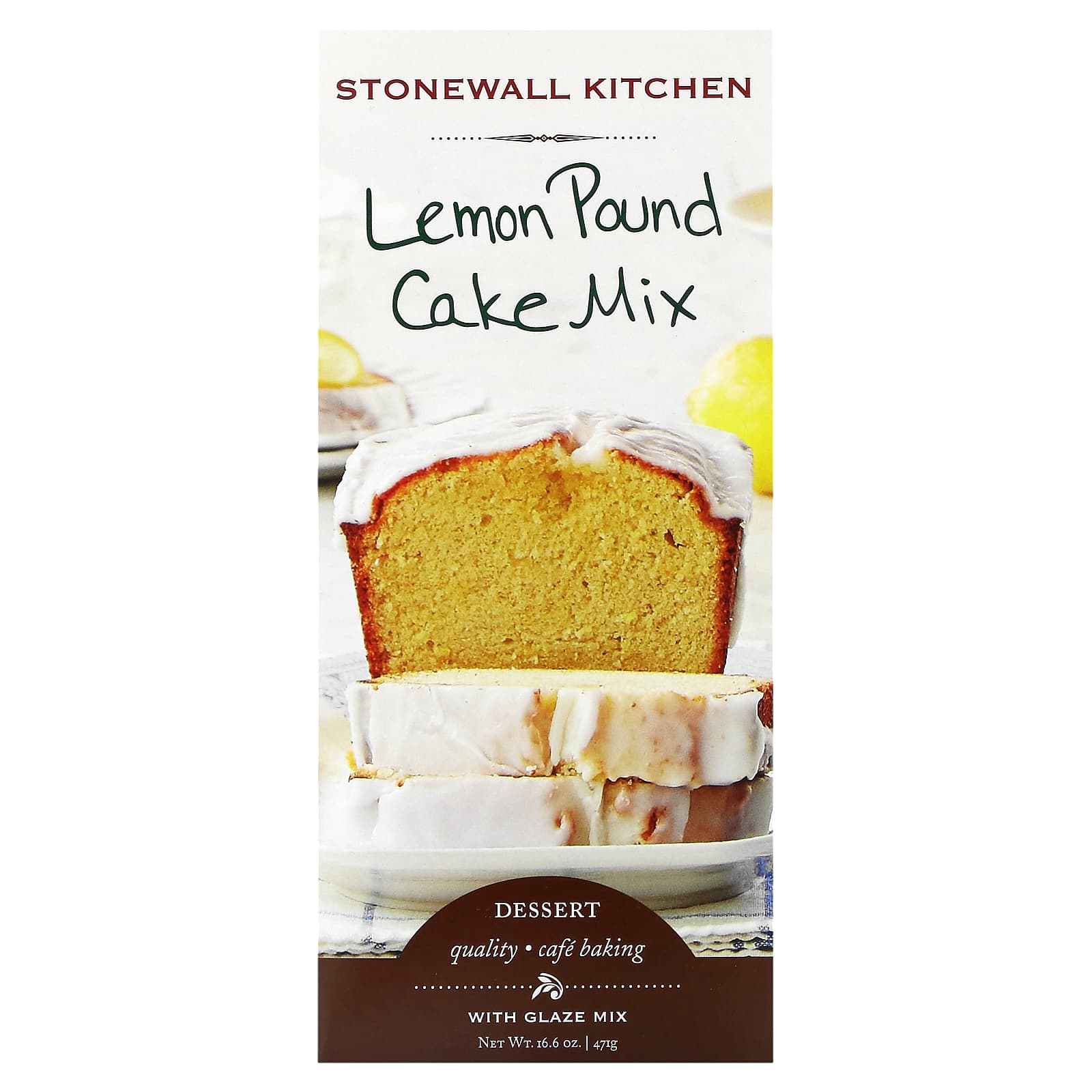 Stonewall Kitchen-Lemon Pound Cake Mix with Glaze Mix-16.6 oz (471 g)