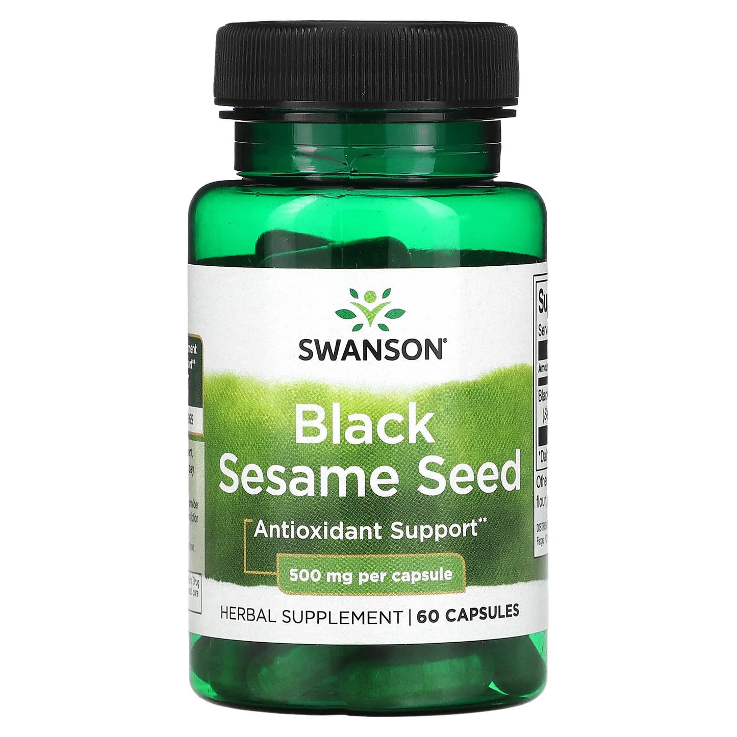 Swanson-Black Sesame Seed-500 mg-60 Capsules