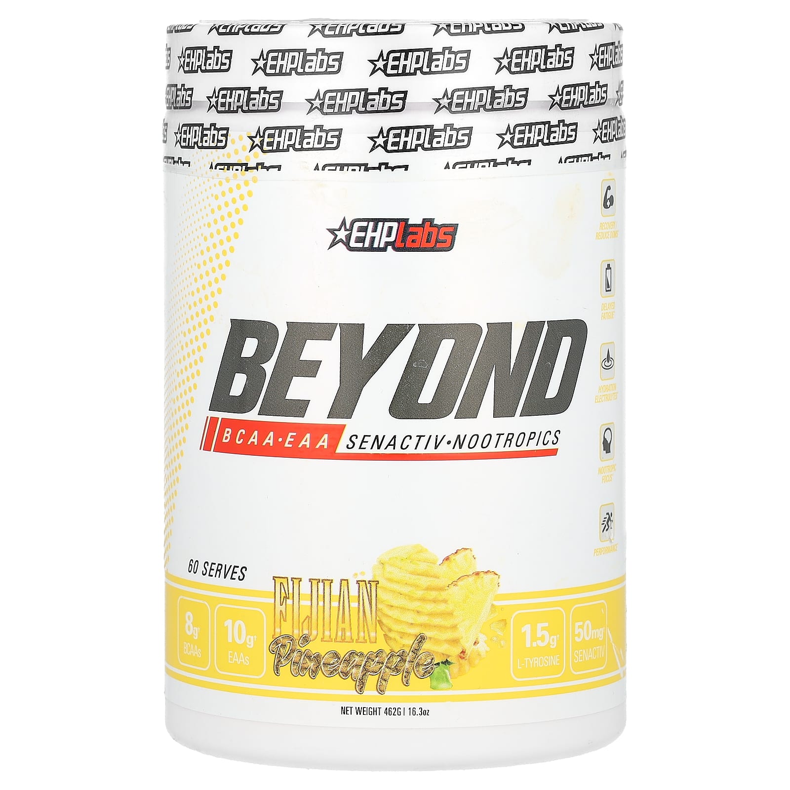 EHPlabs-Beyond-BCAA + EAA-Fijian Pineapple-16.3 oz (462 g)