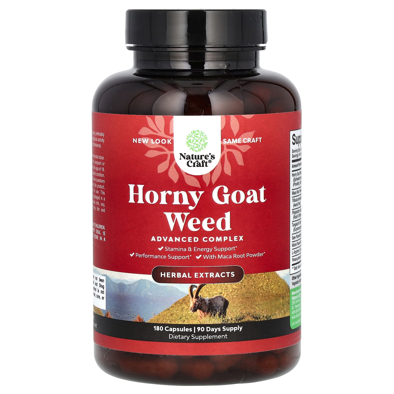 Nature's Craft-Horny Goat Weed-180 Capsules