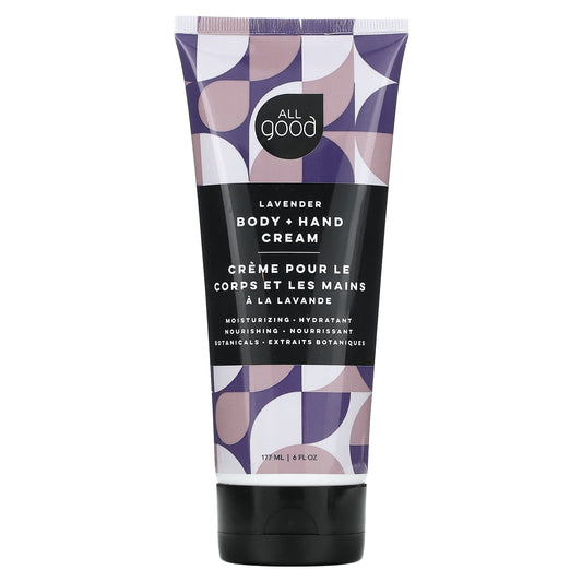 All Good Products-Body + Hand Cream-Lavender-6 fl oz (177 ml)