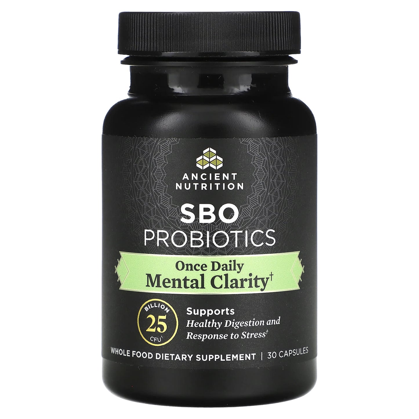 Ancient Nutrition-SBO Probiotics-Mental Clarity-25 Billion CFU-30 Capsules