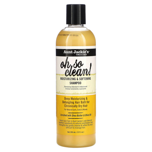 Aunt Jackie's Curls & Coils-Oh So Clean!-Moisturizing & Softening Shampoo-12 fl oz (355 ml)