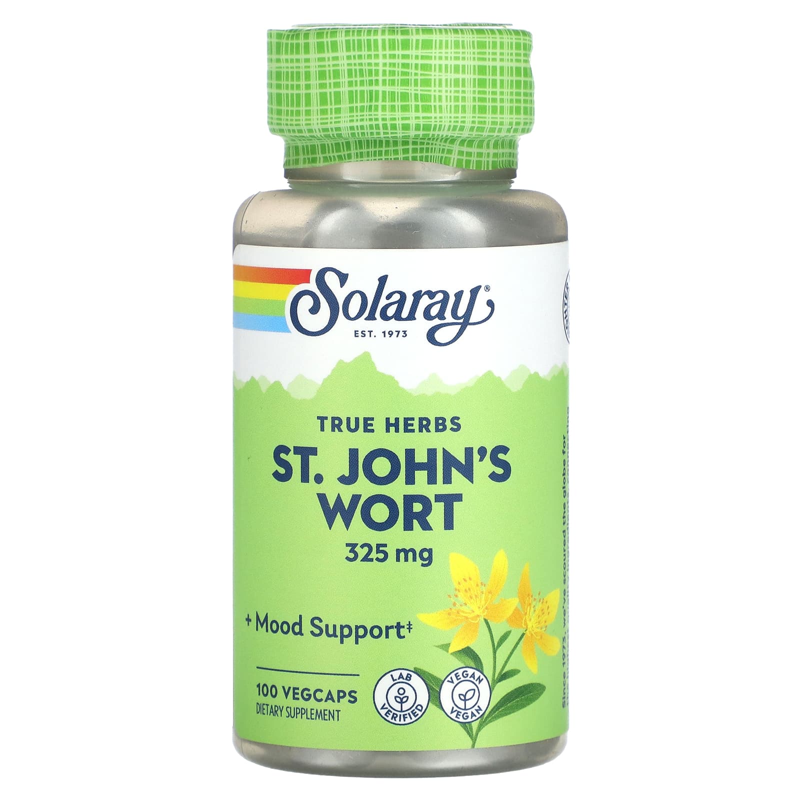 Solaray-True Herbs St. John's Wort-325 mg-100 VegCaps