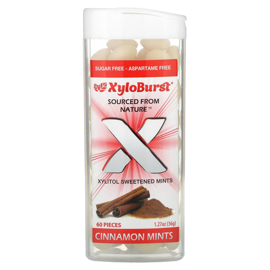 Xyloburst-Xylitol Sweetened Mints-Cinnamon-60 Pieces