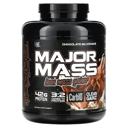 VMI Sports-Major Mass-Lean Mass Gainer-Chocolate Milkshake-4 lbs (1,814 g)