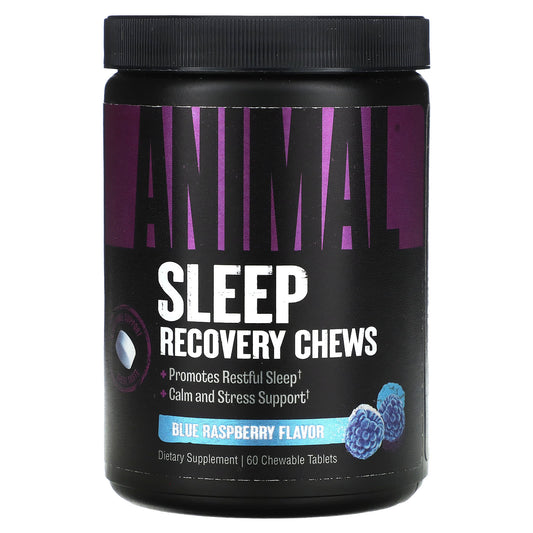 Animal-Sleep Recovery Chews-Blue Raspberry-60 Chewable Tablets