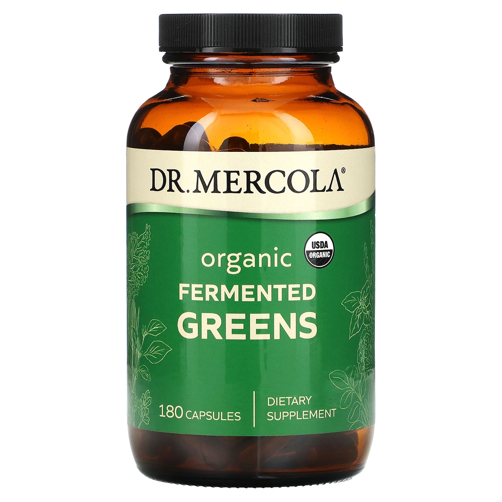 Dr. Mercola-Organic Fermented Greens-180 Capsules