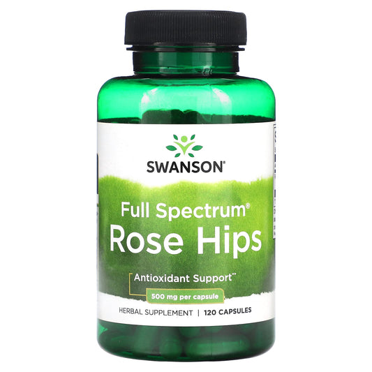 Swanson-​Full Spectrum Rose Hips-500 mg-120 Capsules