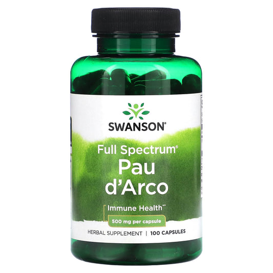 Swanson-Full Spectrum Pau d'Arco-500 mg-100 Capsules