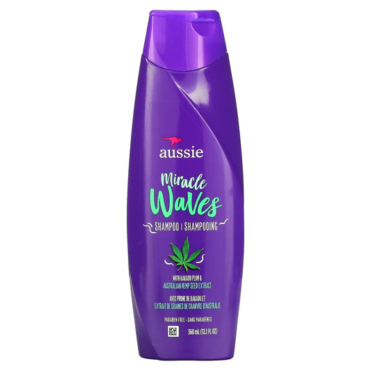 Aussie-Miracle Waves-Shampoo-12.1 fl oz (360 ml)