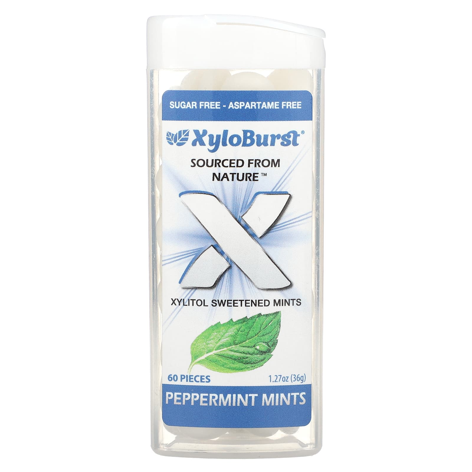 Xyloburst-Xylitol Sweetened Mints-Peppermint-60 Pieces