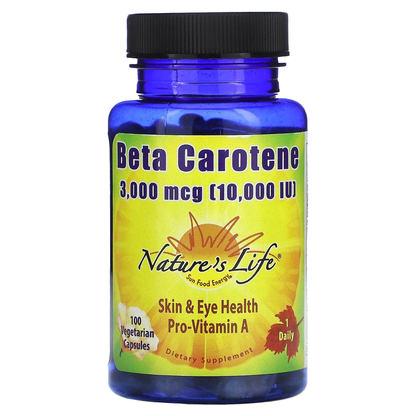 Nature's Life-Beta Carotene-3,000 mcg (10,000 IU)-100 Vegetarian Capsules