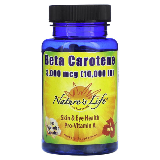 Nature's Life-Beta Carotene-3,000 mcg (10,000 IU)-100 Vegetarian Capsules