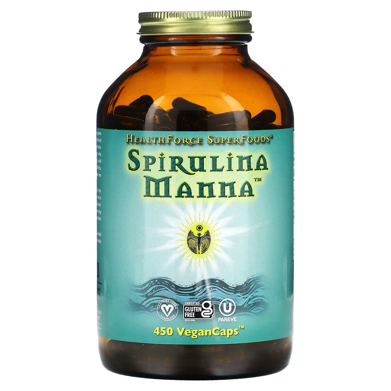 HealthForce Superfoods-Spirulina Manna-450 VeganCaps