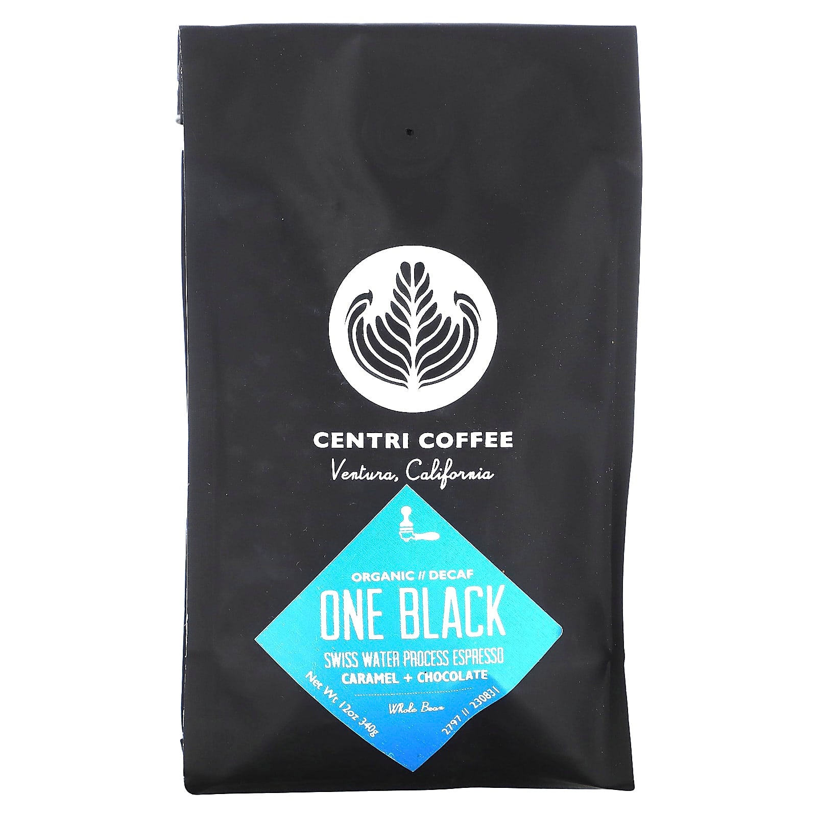 Cafe Altura-Centri Coffee-Organic One Black-Caramel + Chocolate-Whole Bean-Decaf-12 oz (340 g)