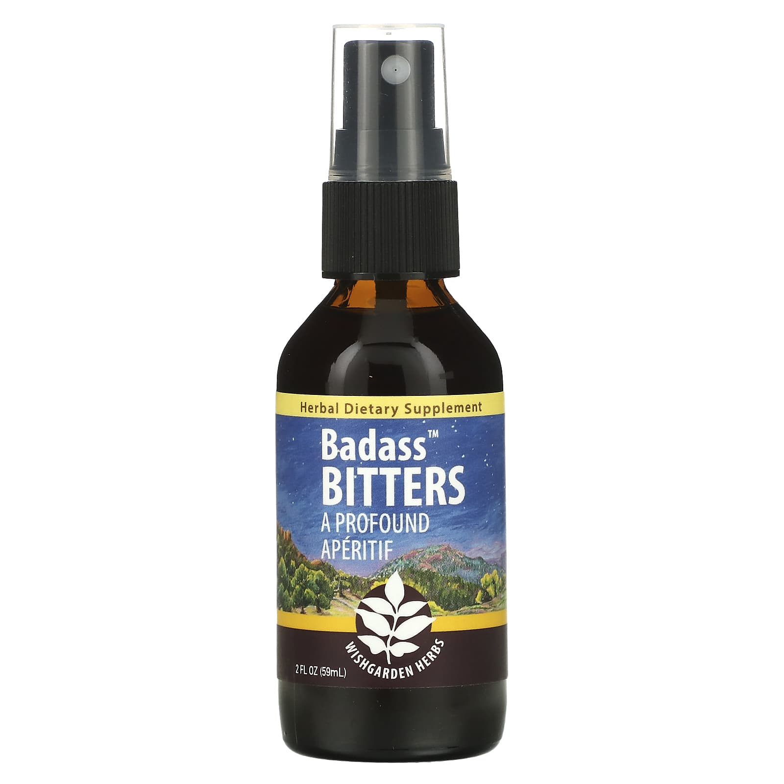 WishGarden Herbs-Badass Bitters-A Profound Aperitif-2 fl oz (59 ml)