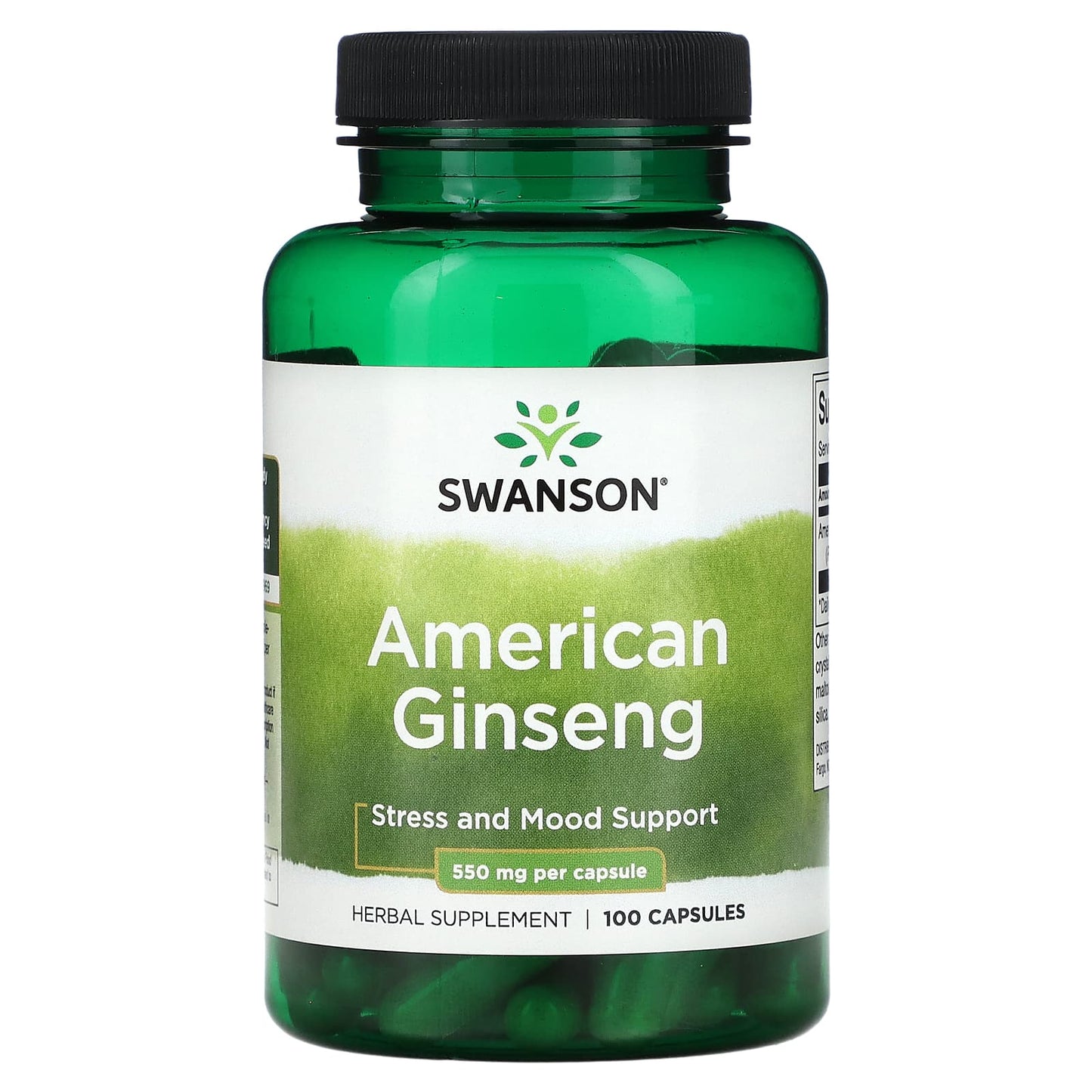 Swanson-American Ginseng -550 mg -100 Capsules