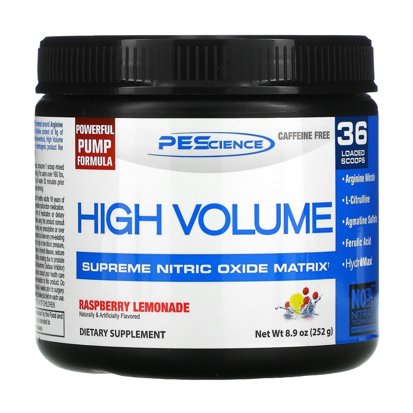 PEScience-High Volume-Supreme Nitric Oxide Matrix-Caffeine Free-Raspberry Lemonade-8.9 oz (252 g)