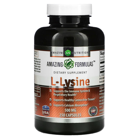 Amazing Nutrition-L-Lysine-500 mg-250 Capsules