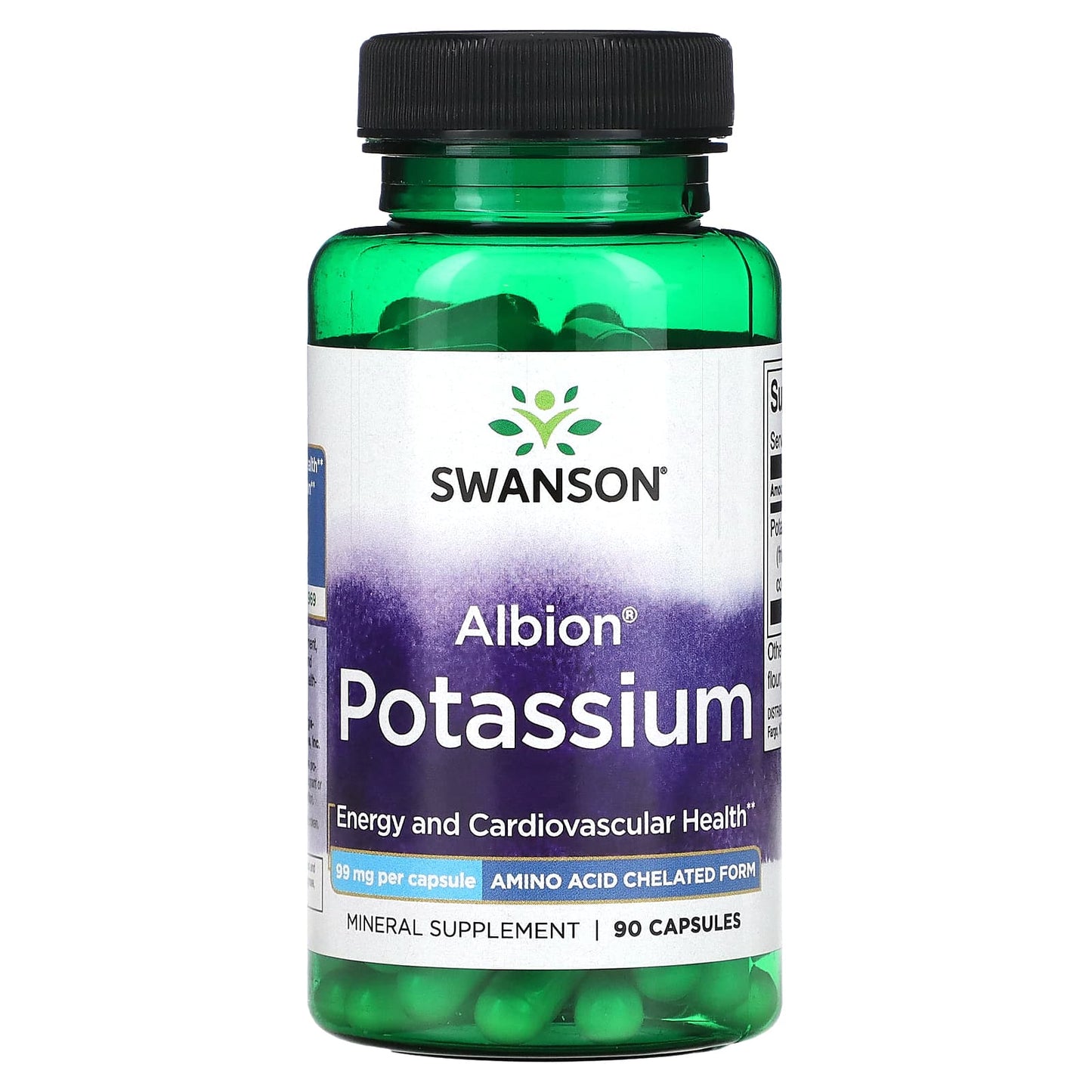 Swanson-Albion Potassium-99 mg-90 Capsules