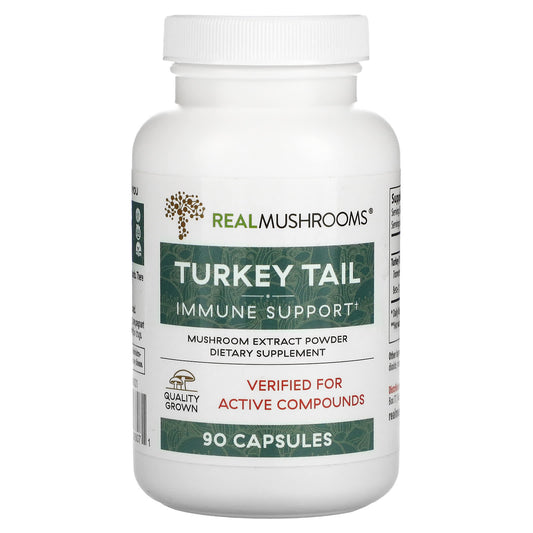 Real Mushrooms-Turkey Tail-Mushroom Extract Powder-90 Capsules