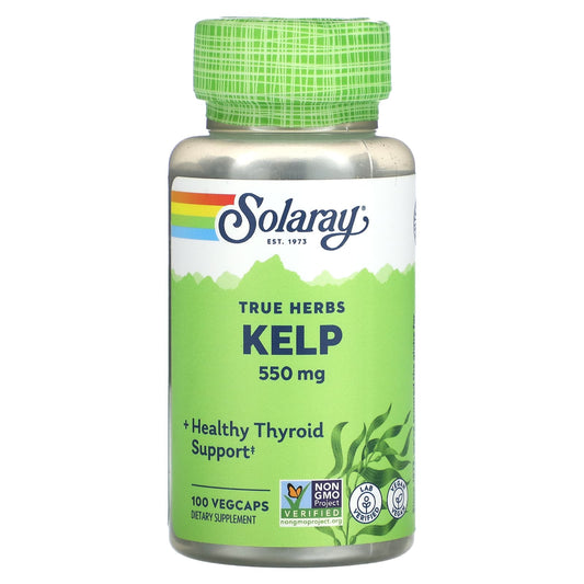 Solaray-True Herbs-Kelp-550 mg-100 Vegcaps