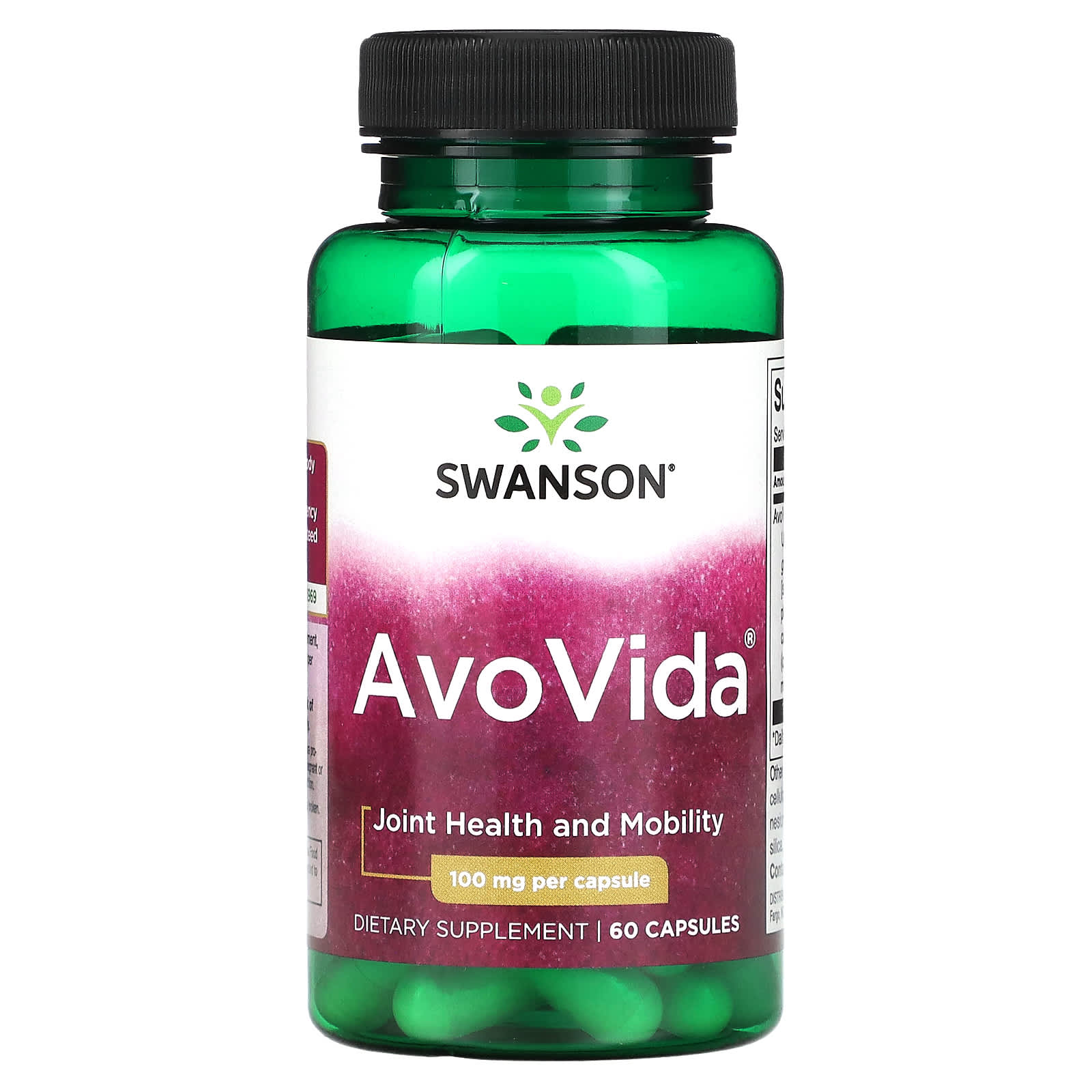 Swanson-AvoVida-100 mg-60 Capsules