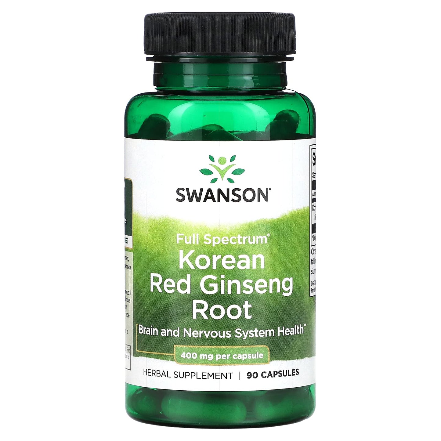 Swanson-Full Spectrum Korean Red Ginseng Root-400 mg-90 Capsules