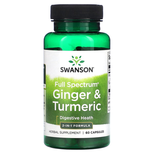 Swanson-Full Spectrum Ginger & Turmeric-60 Capsules